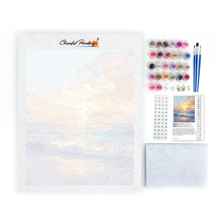 Amanecer sobre el mar – pintar por números