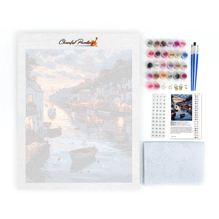 Ciudad al atardecer – Pintar por números