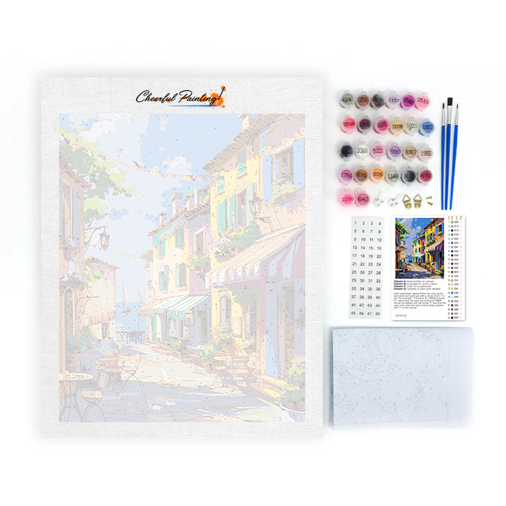 Ciudad mediterránea – pintar por números