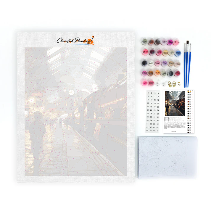 Estación de tren – pintar por números