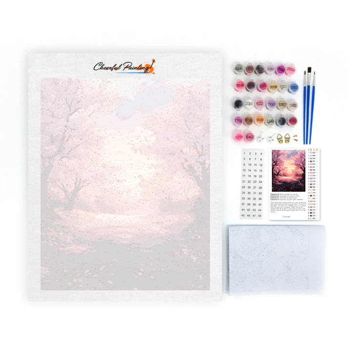 Sakura-Gehweg – Malen nach Zahlen