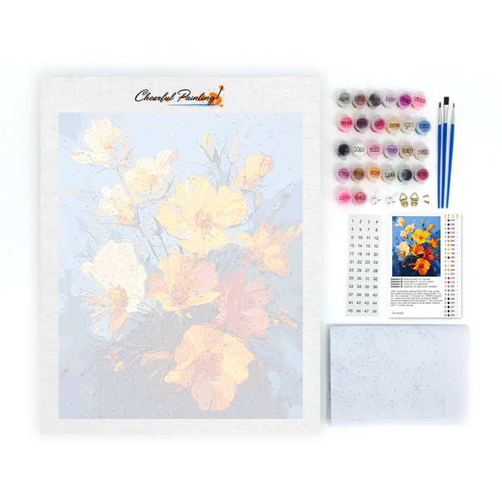 Hermosas flores - pintar por números