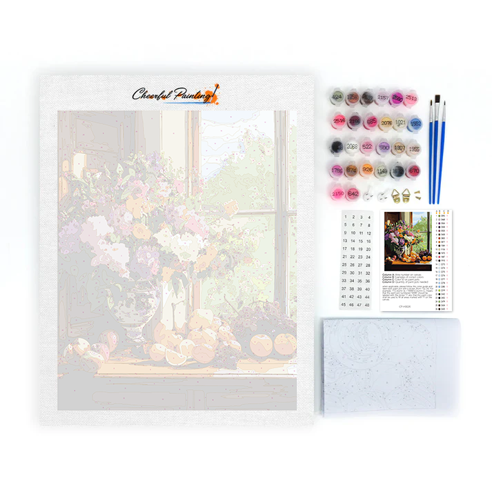 Flores y frutas – Pintar por números
