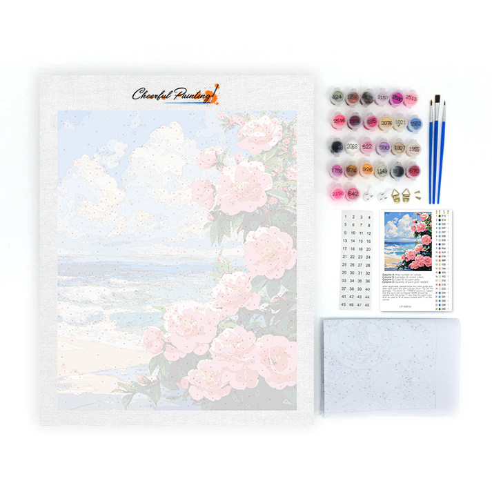 Camellia aan zee – Schilderen op nummer