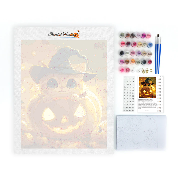 Gatitos Calabaza – Pintar por Números