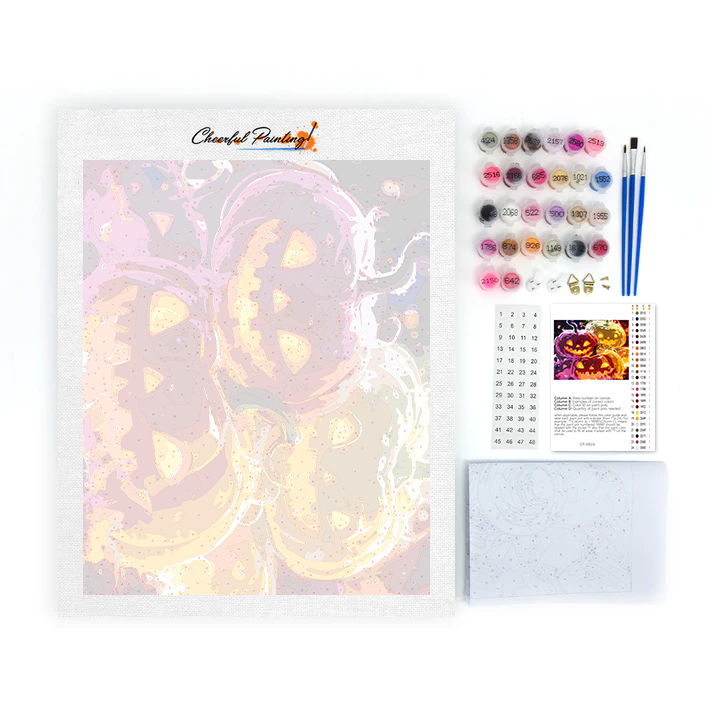 Linterna de calabaza – Pintar por números