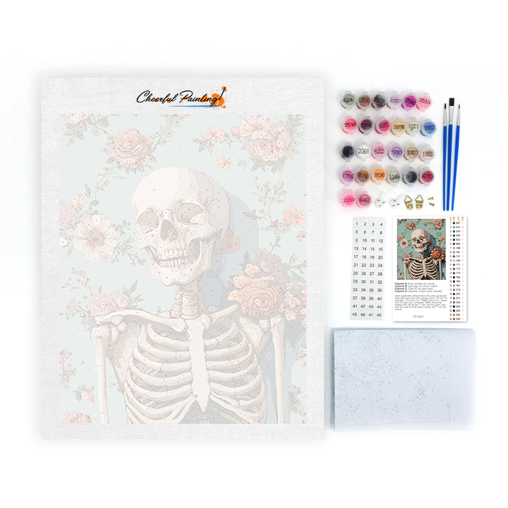Calavera sonriente – Pintar por números