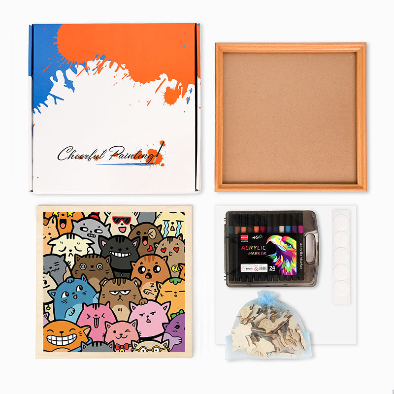 Skurril, aber niedlich – Ausmalpuzzle aus Holz