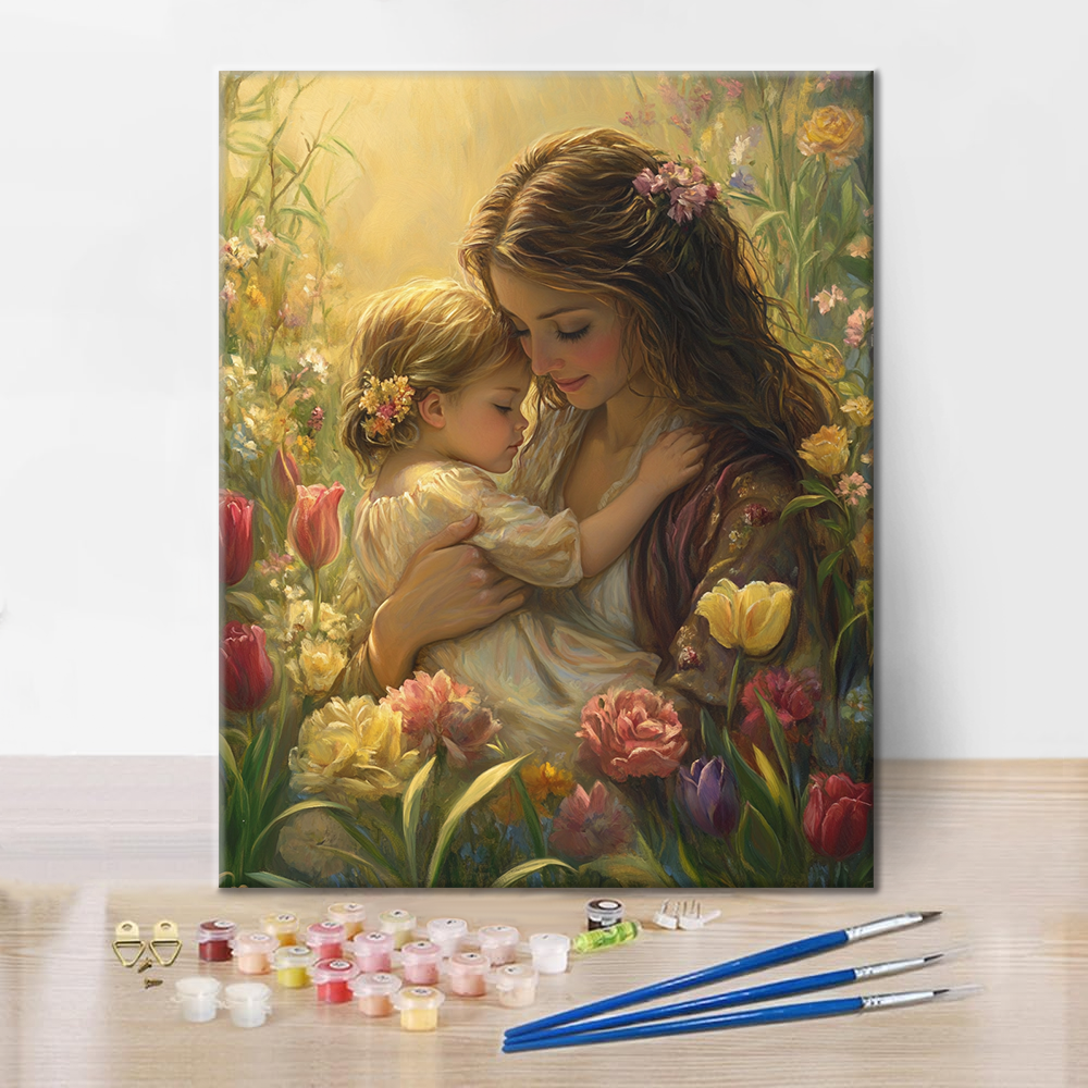 Umarmung der Mutter – Malen nach Zahlen