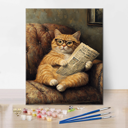 Entspannte Katze - Malen nach Zahlen