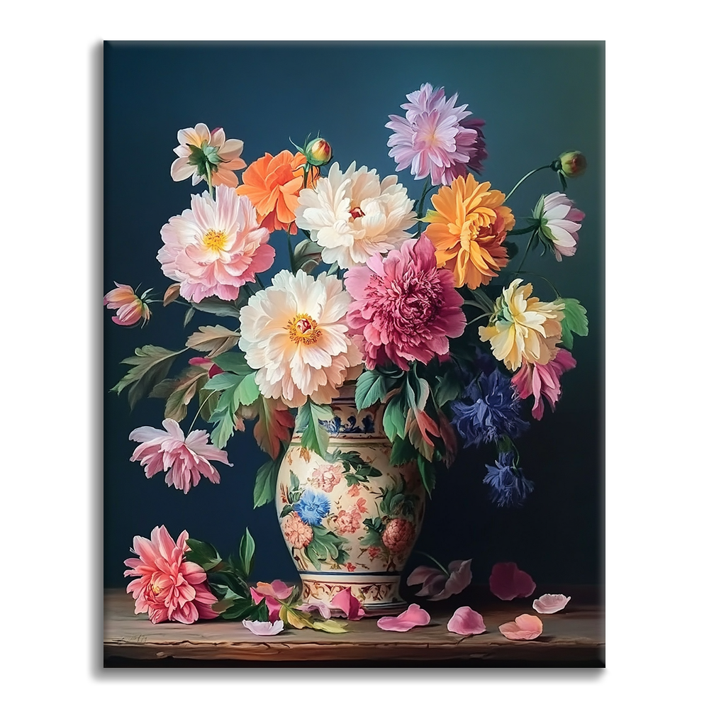 Zeitlose Blumen - Malen nach Zahlen
