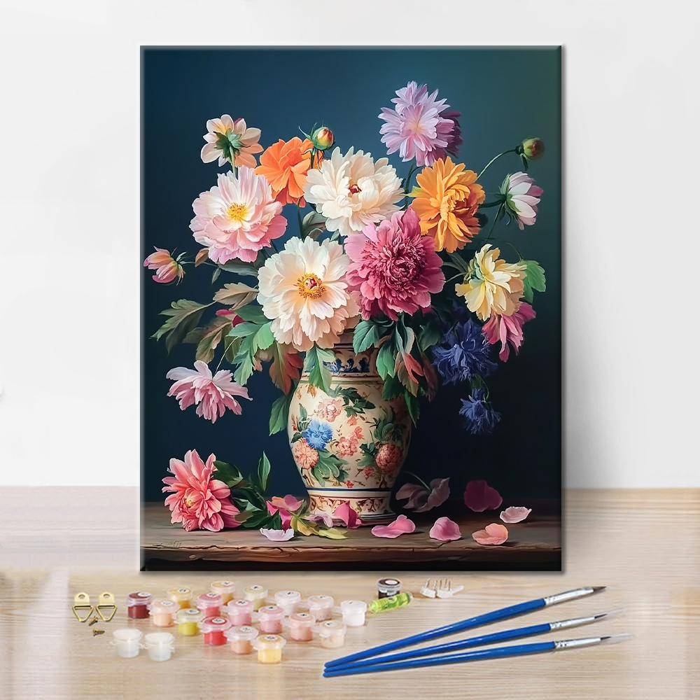 Zeitlose Blumen - Malen nach Zahlen