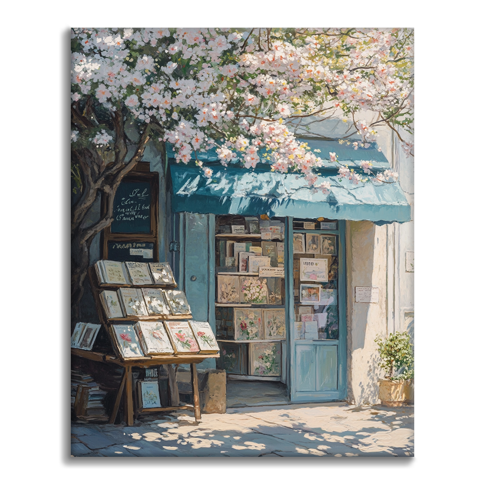 Blühende Kunstnische - Malen nach Zahlen