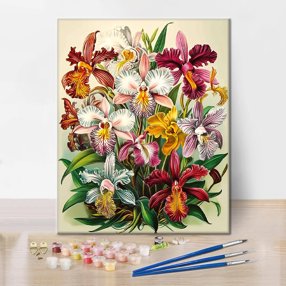 Königliche Orchideen - Malen nach Zahlen