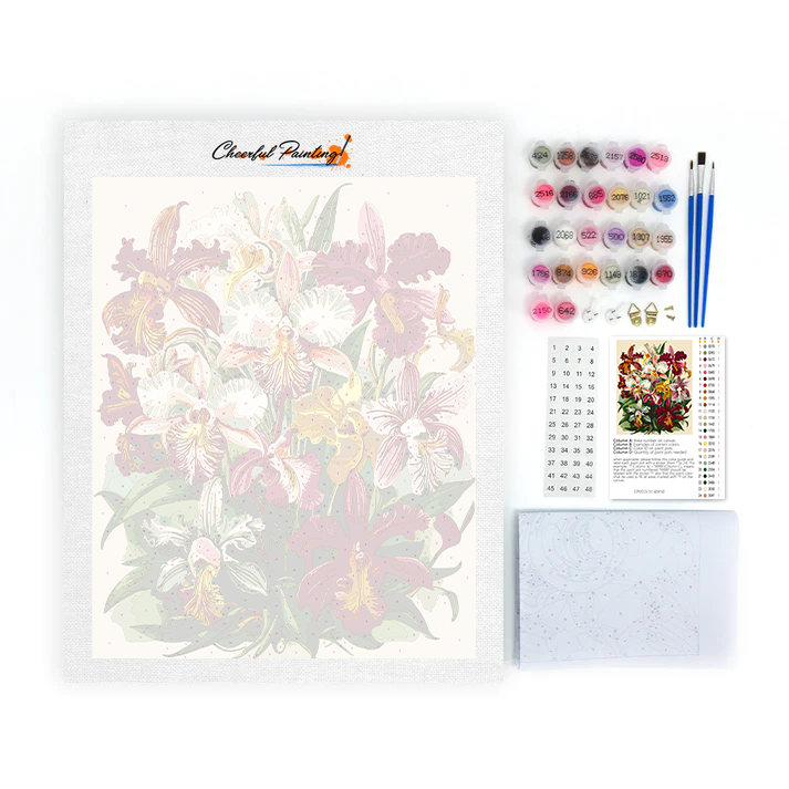 Königliche Orchideen - Malen nach Zahlen