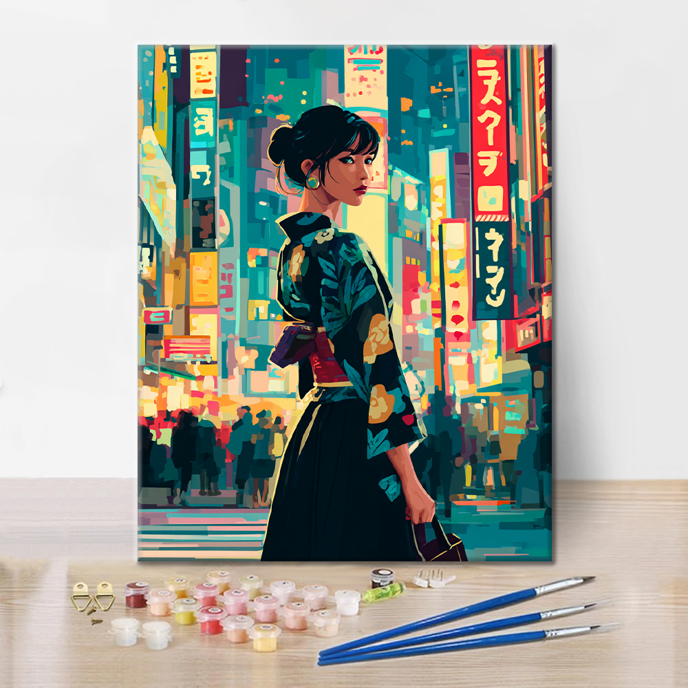 Tokyo Nights - Malen nach Zahlen