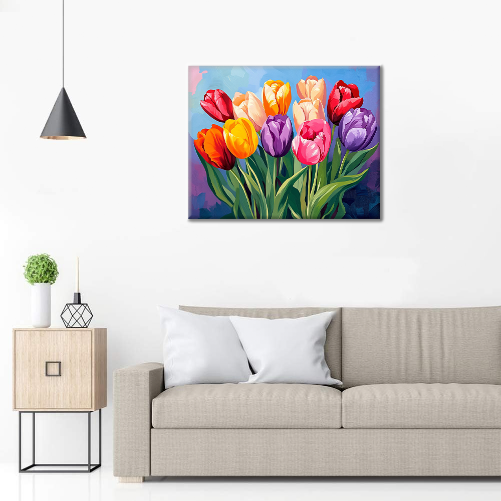 Tulpen - Malen nach Zahlen