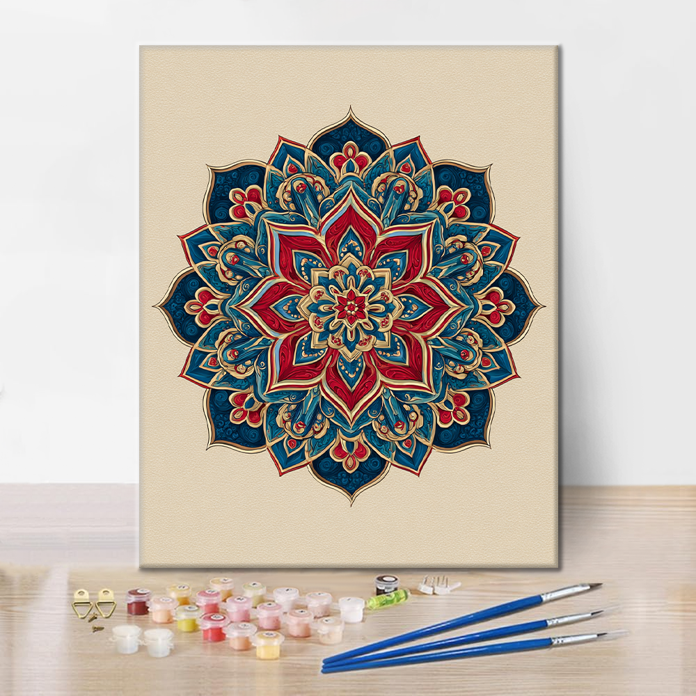 Zwillings-Mandala - Malen nach Zahlen