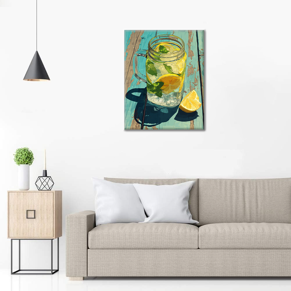 Gekühlte Limonade - Malen nach Zahlen