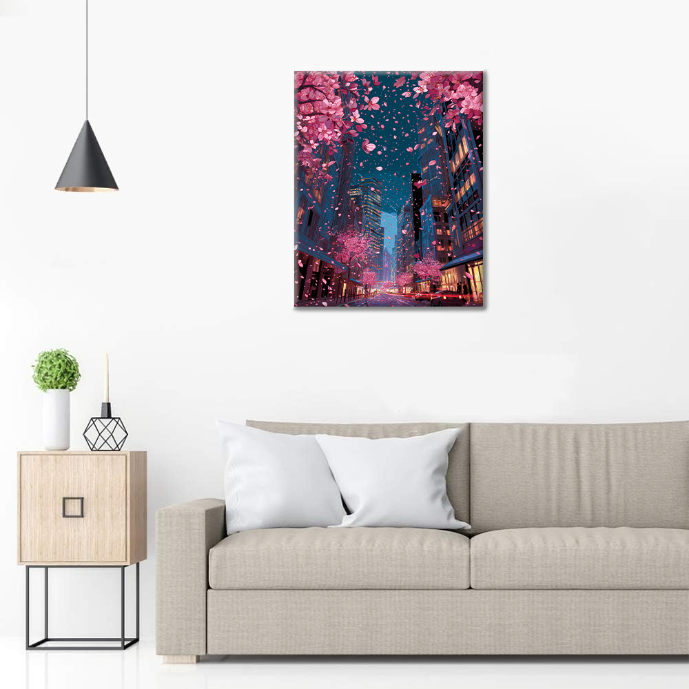 City Blooms Cherry - Malen nach Zahlen