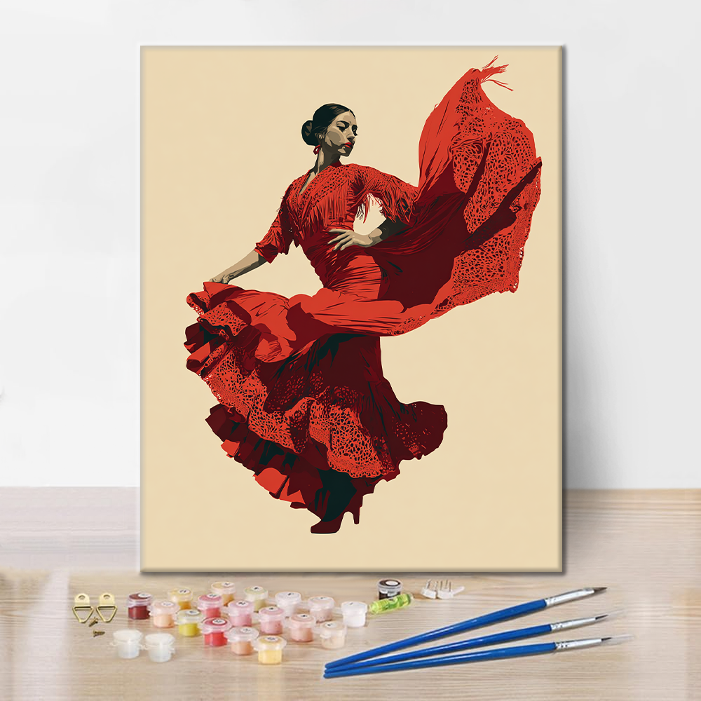 Flamenco-Tänzerin - Malen nach Zahlen
