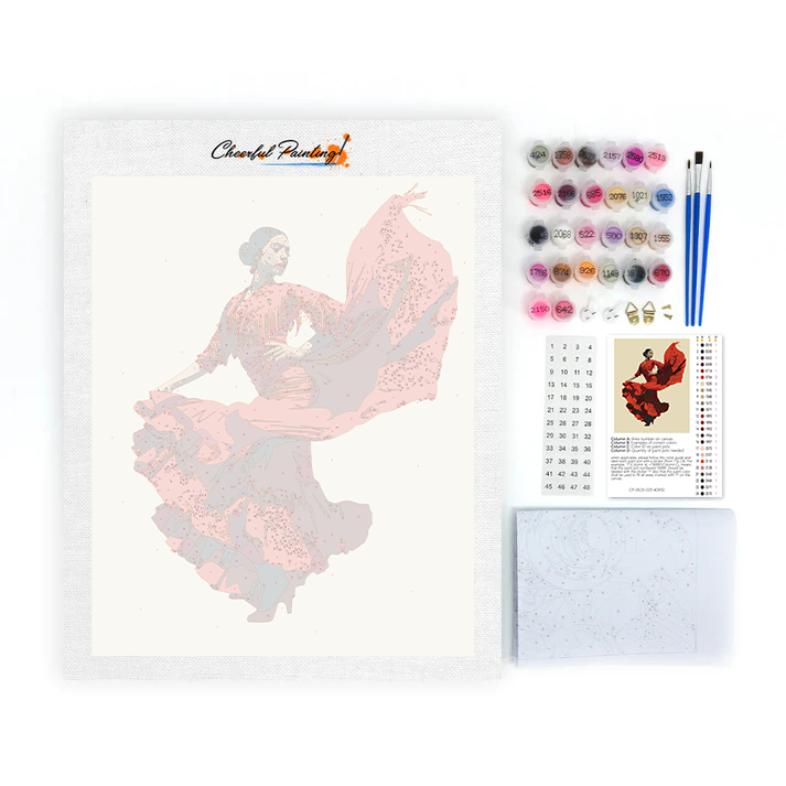 Flamenco-Tänzerin - Malen nach Zahlen