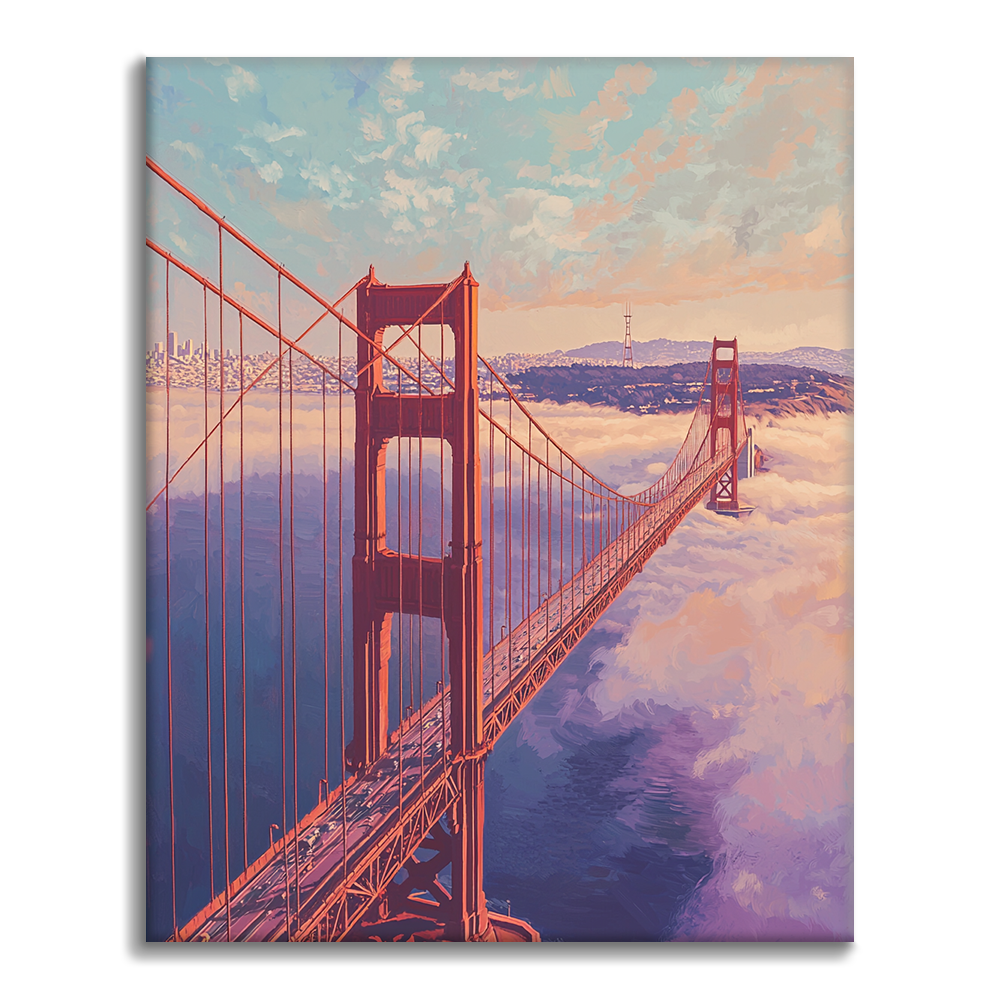 Golden Gate Bridge - Malen nach Zahlen