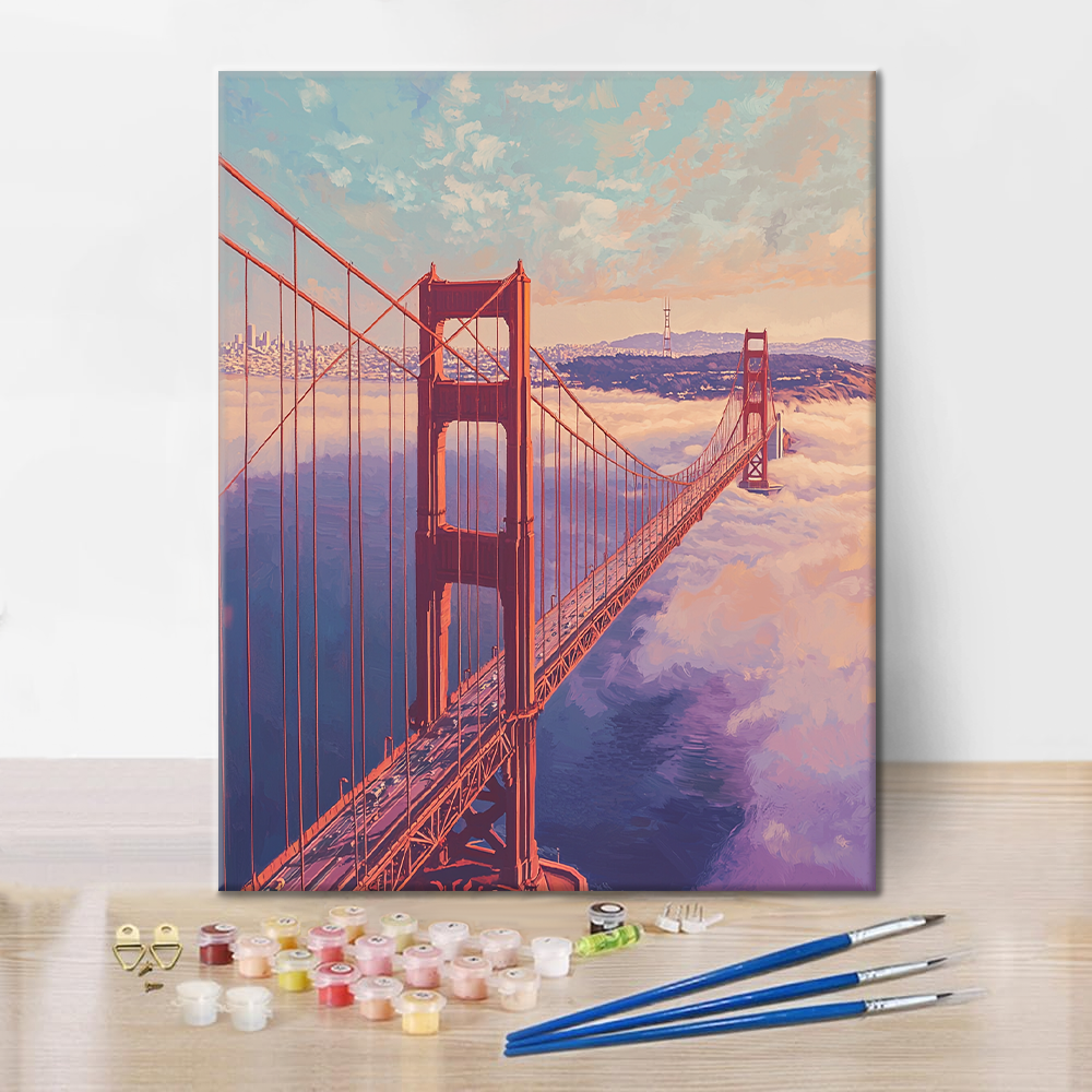 Golden Gate Bridge - Malen nach Zahlen