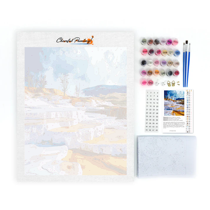 Mammoth Hot Springs Terraces – Malen nach Zahlen