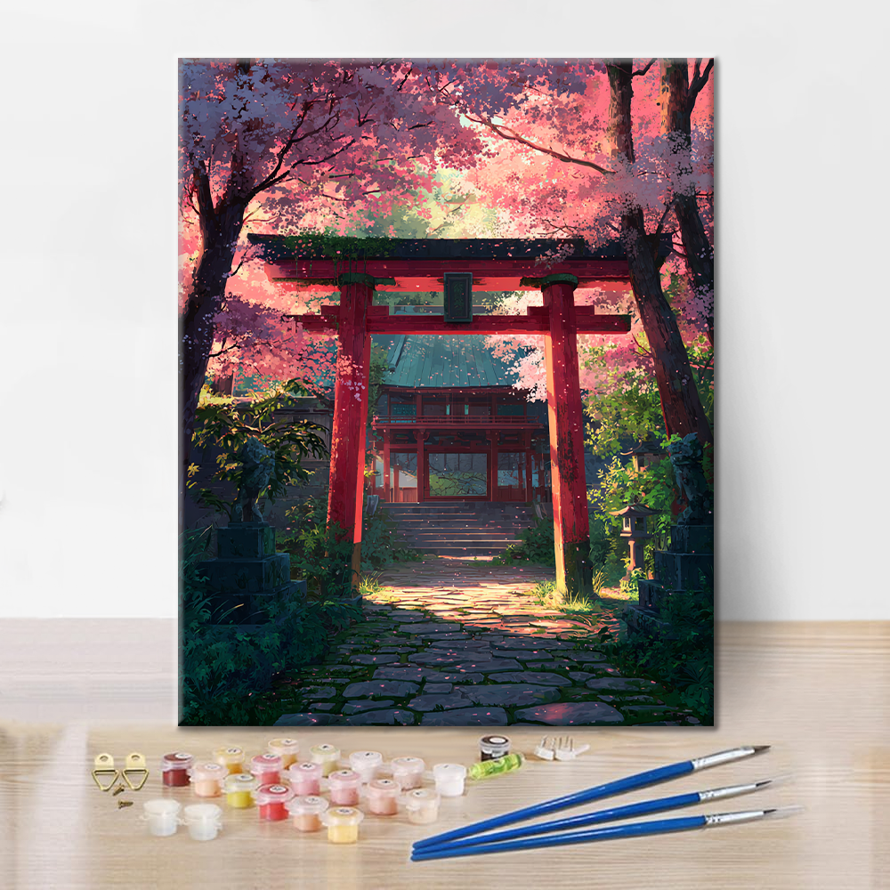 Mystisches Torii - Malen nach Zahlen
