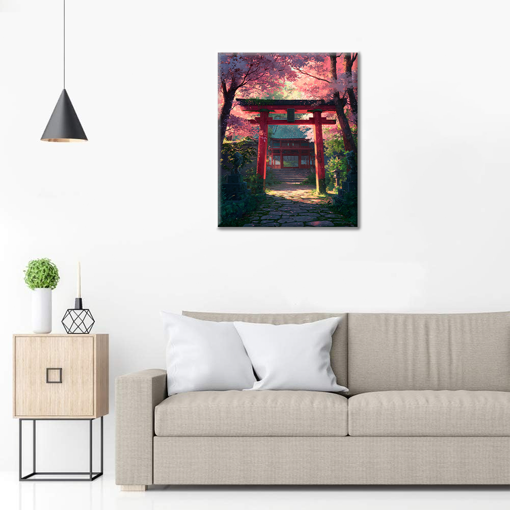 Mystisches Torii - Malen nach Zahlen