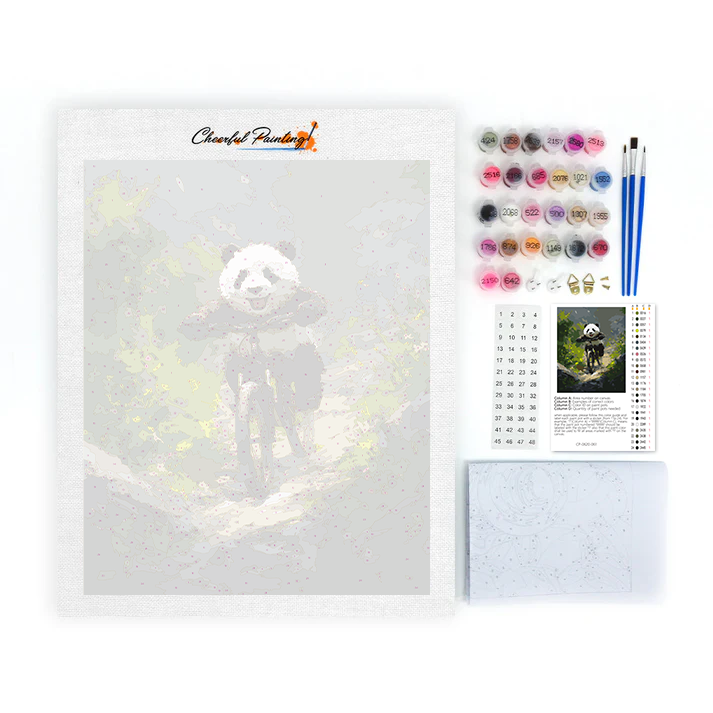 Panda Mountainbike - Malen nach Zahlen