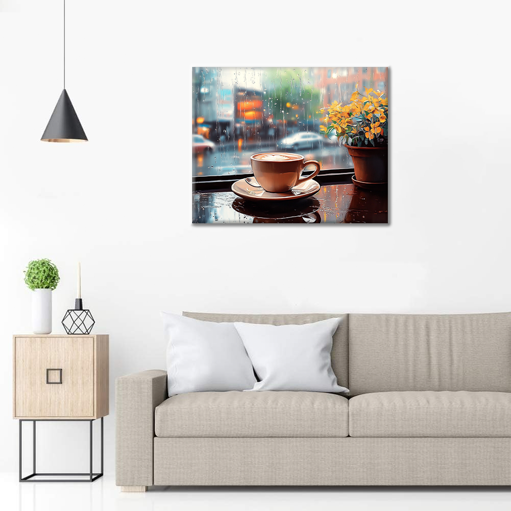 Rainy Coffee - Malen nach Zahlen