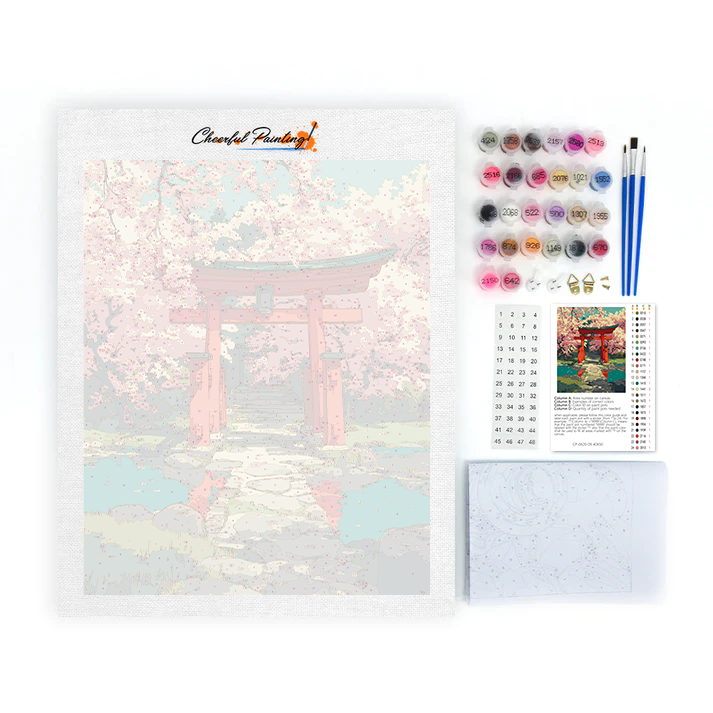 Kirschblüten-Torii - Malen nach Zahlen