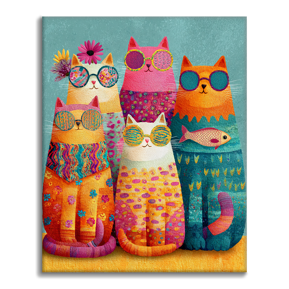Cool Cat Crew - Malen nach Zahlen