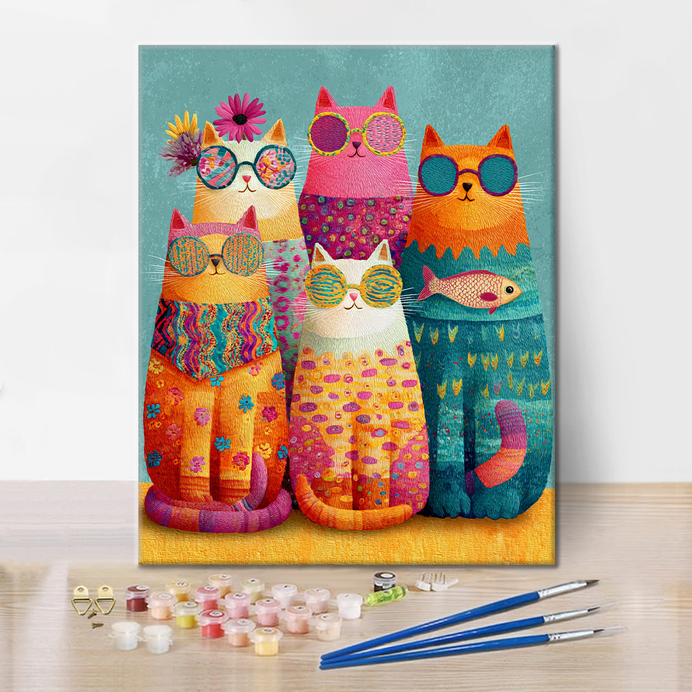 Cool Cat Crew - Malen nach Zahlen