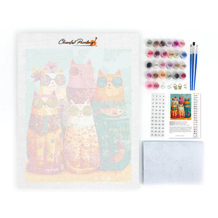 Cool Cat Crew - Malen nach Zahlen