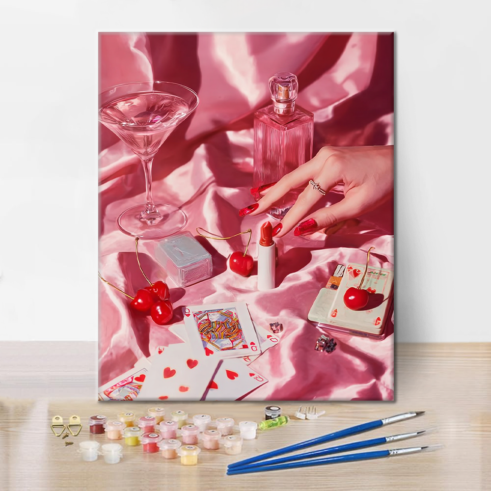 Pink Poker Party - Malen nach Zahlen