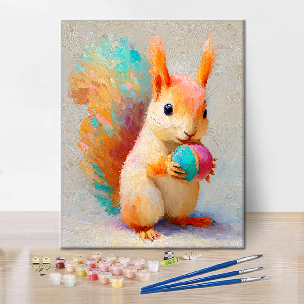 Puffy Squirrel - Malen nach Zahlen