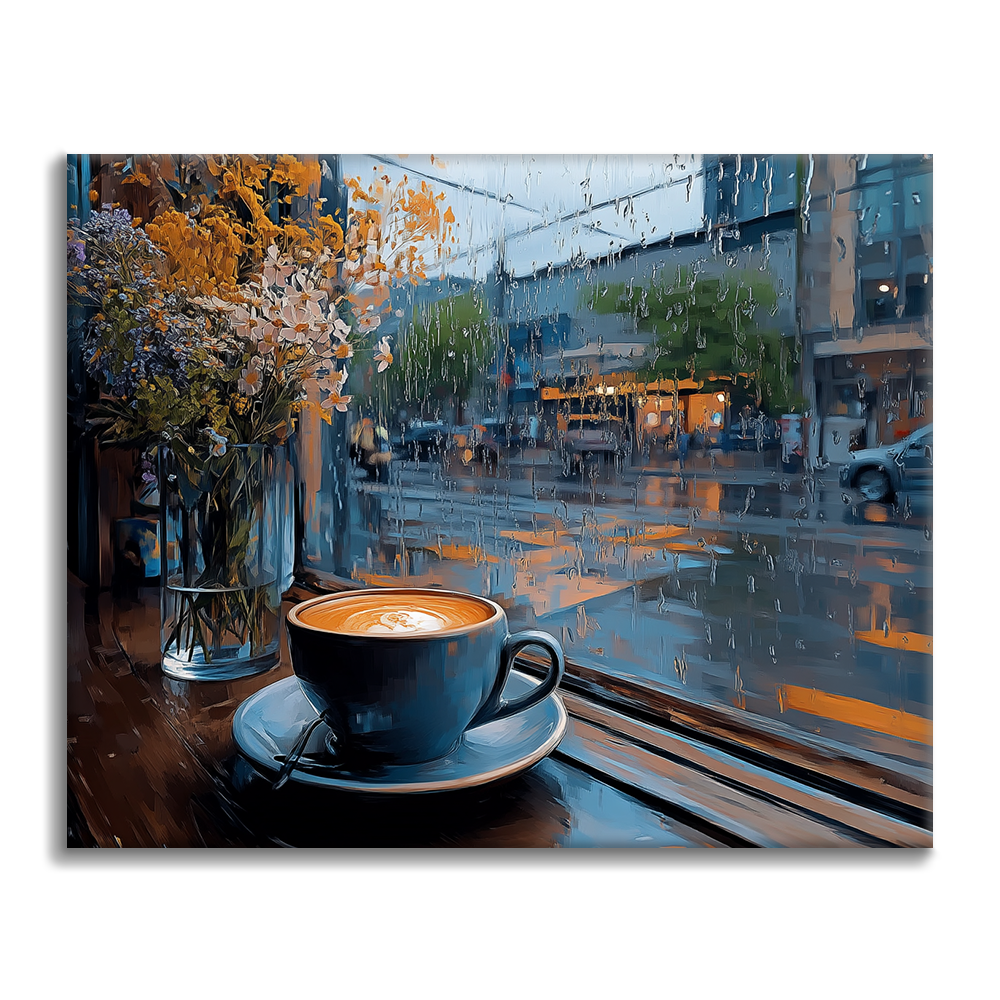 Rainy Day Café - Malen nach Zahlen