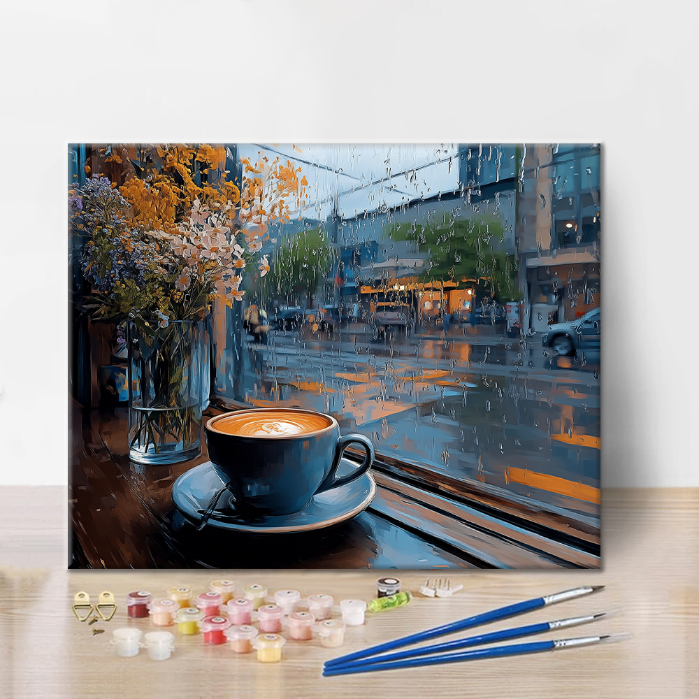 Rainy Day Café - Malen nach Zahlen