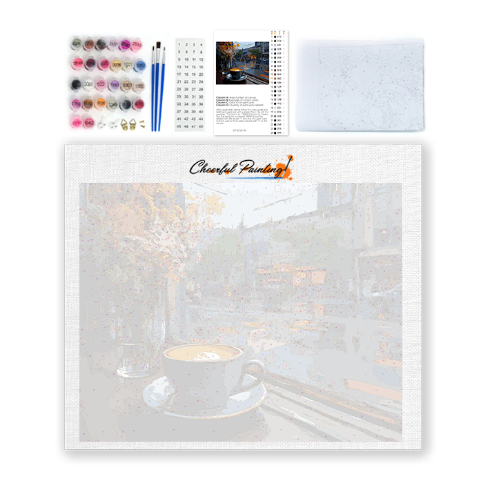 Rainy Day Café - Malen nach Zahlen