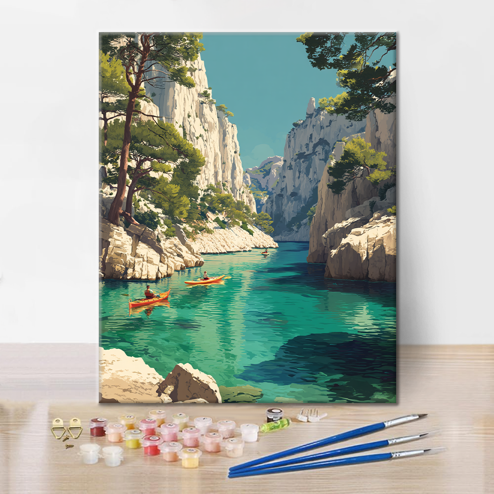 Calanques von Cassis - Malen nach Zahlen