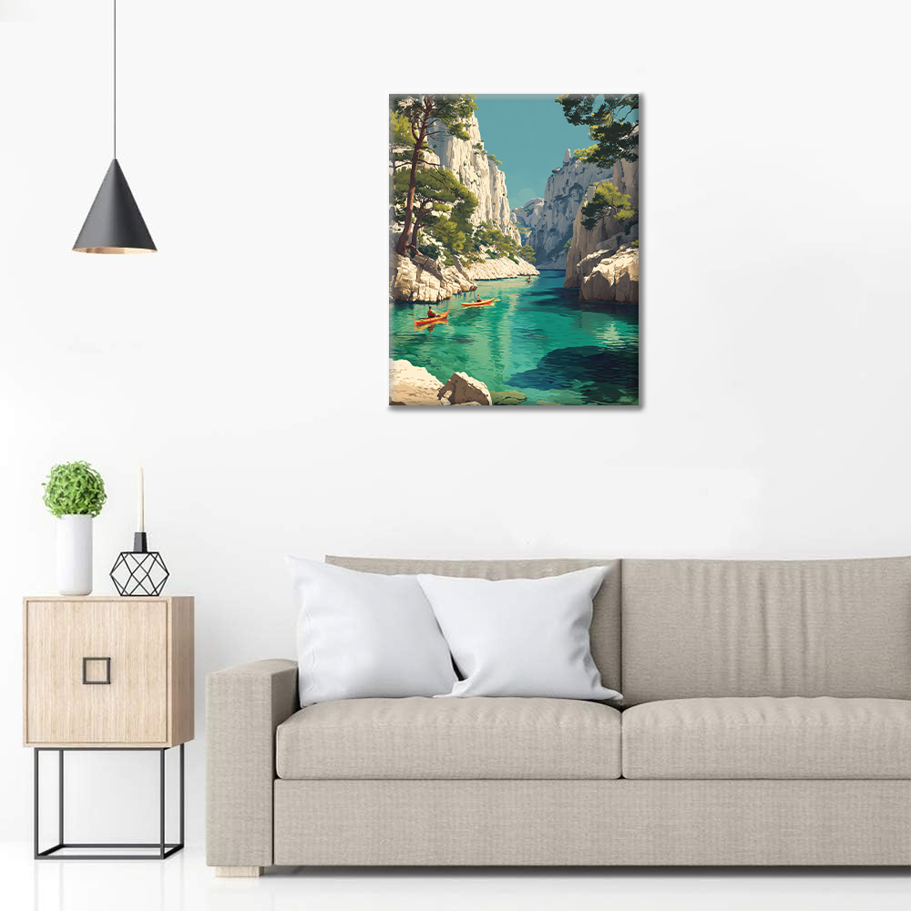 Calanques von Cassis - Malen nach Zahlen