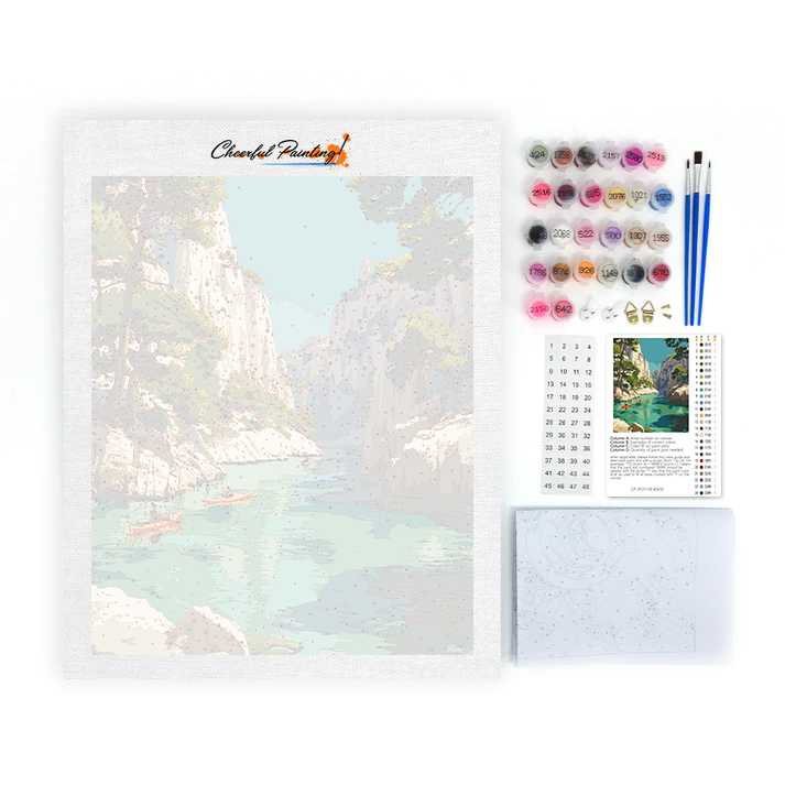 Calanques von Cassis - Malen nach Zahlen