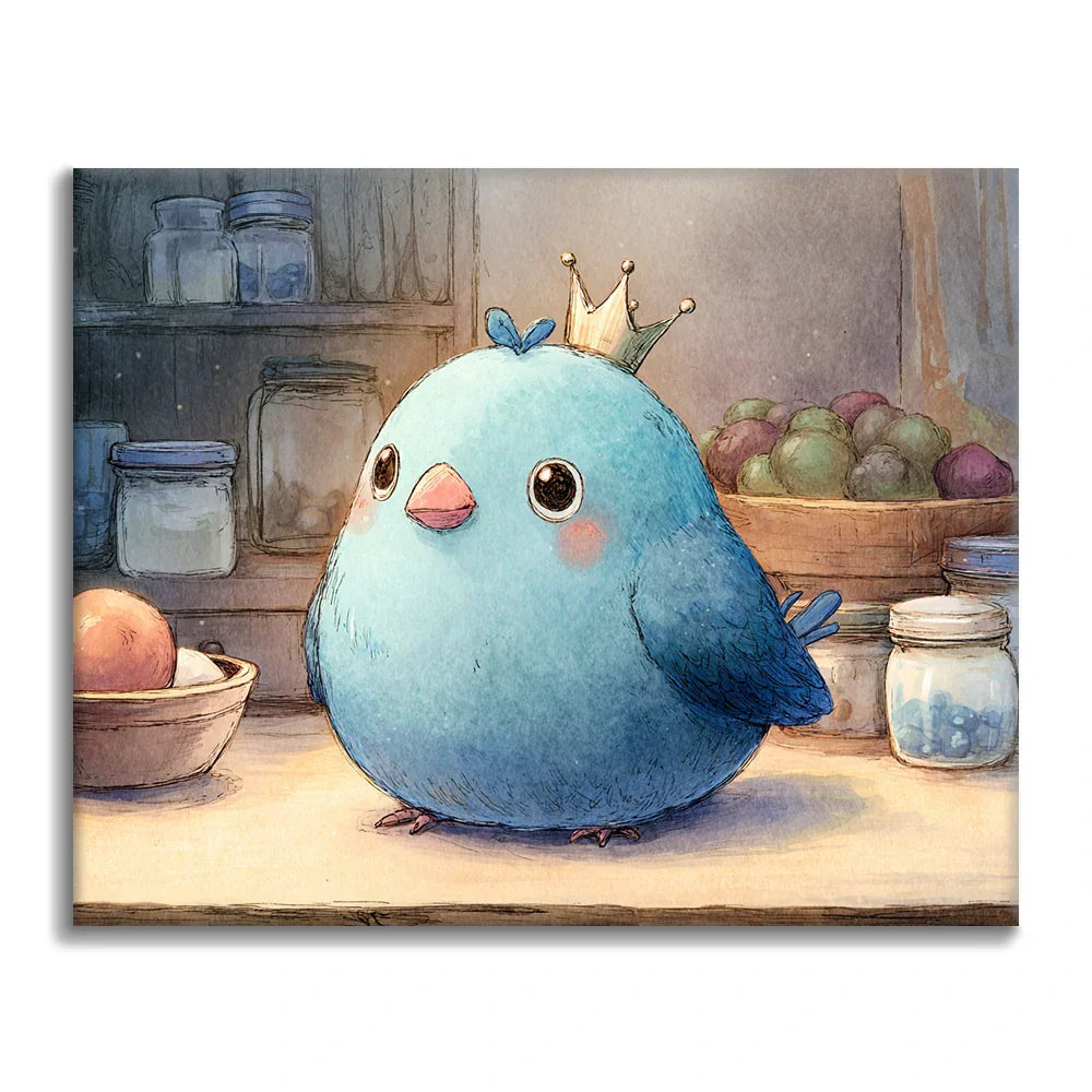 Blaubeervogel - Malen nach Zahlen