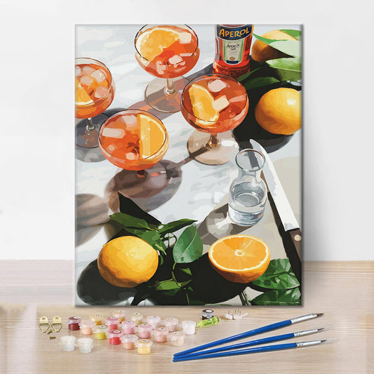 Sonnige Getränke – Malen nach Zahlen