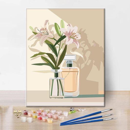 Duftende Lilien – Malen nach Zahlen