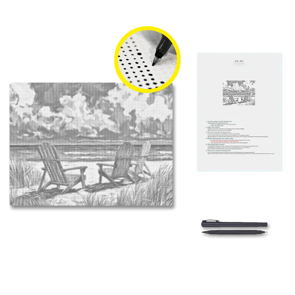 Strandstühle - Punktmalerei
