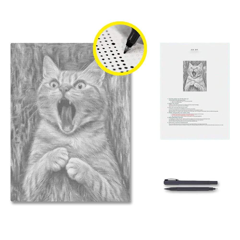 Der Schrei der Katze – Punktmalerei